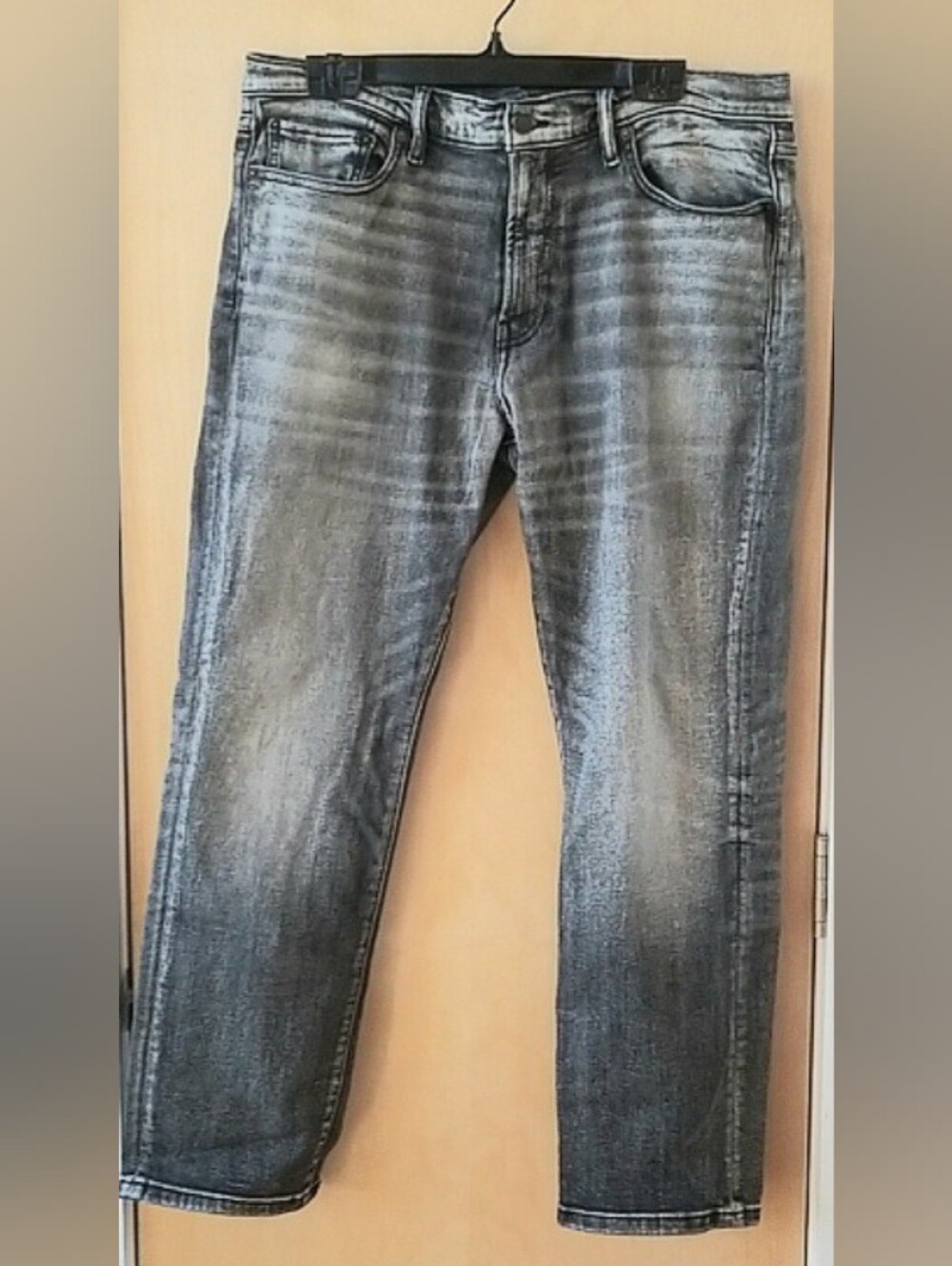 Lucky Brand Mens 410 Distressed Jeans 34/30 Acid Wash Grey Slim Fit Athletic Y2K